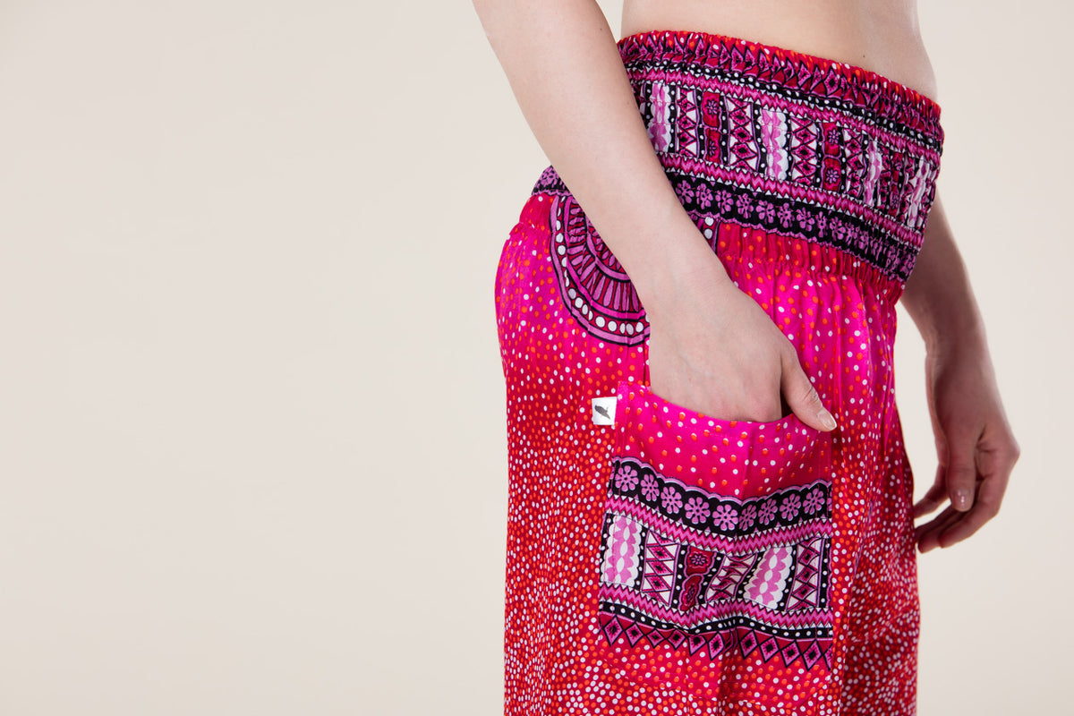 Chakra Pink Artisan Haaremihousut - Berry Piper