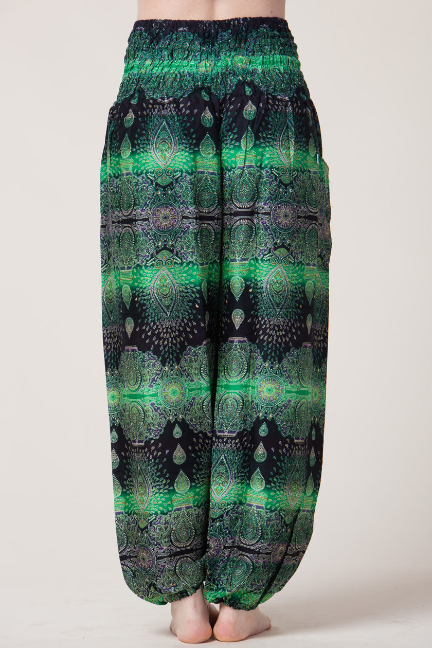 Paisley Green Artisan Haaremihousut - Berry Piper